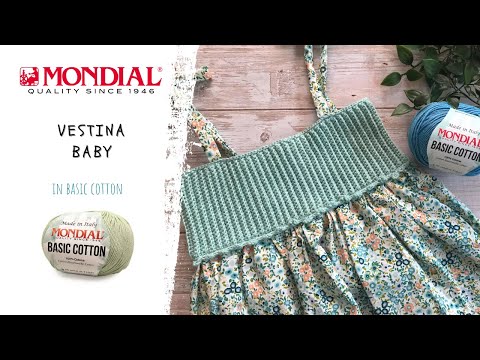 VESTITINO ALL'UNCINETTO E TESSUTO - BASIC COTTON