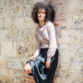 PULL TRAFORATO CON COLLETTO VOLANT - KID SETA