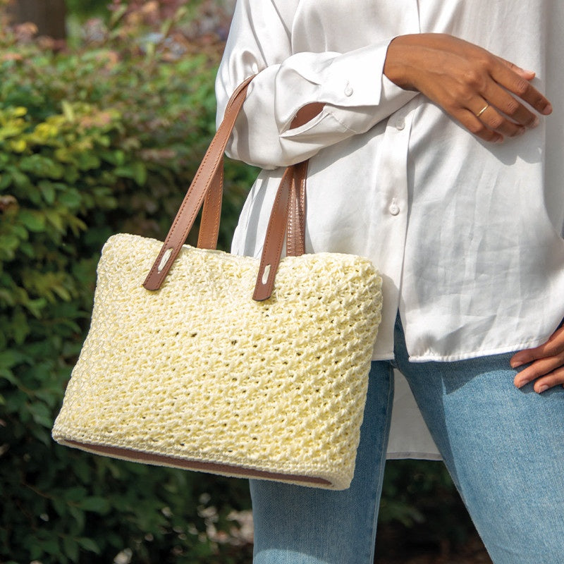 Borsa a punto festoso all'uncinetto in Swan, foto 2