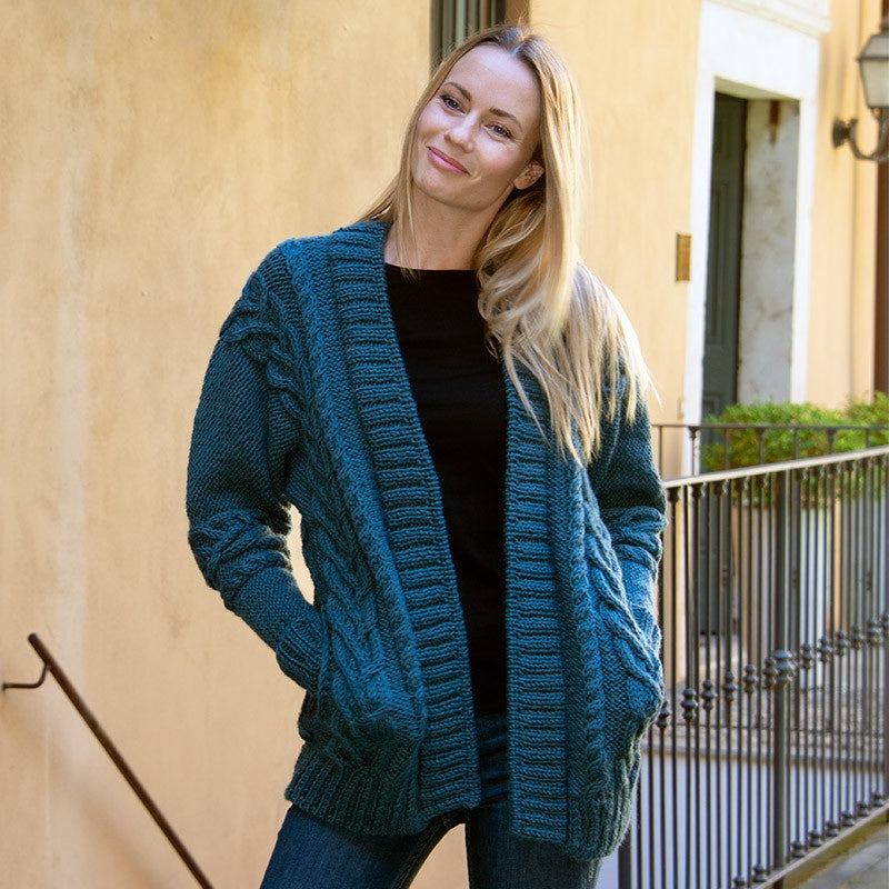 CARDIGAN TRECCE - MERINO PLUS