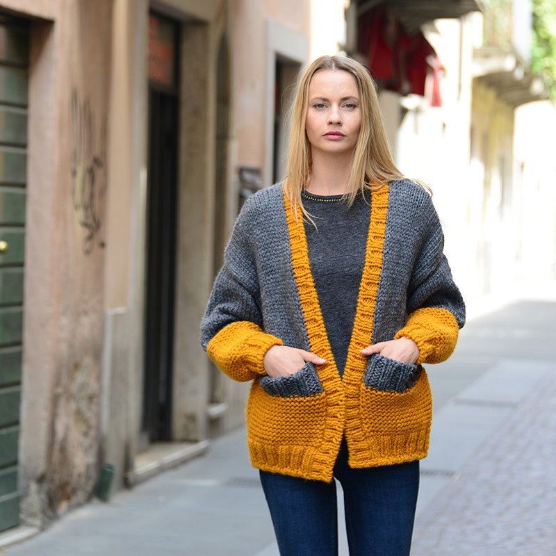 GIACCA BICOLORE - MERINO 80