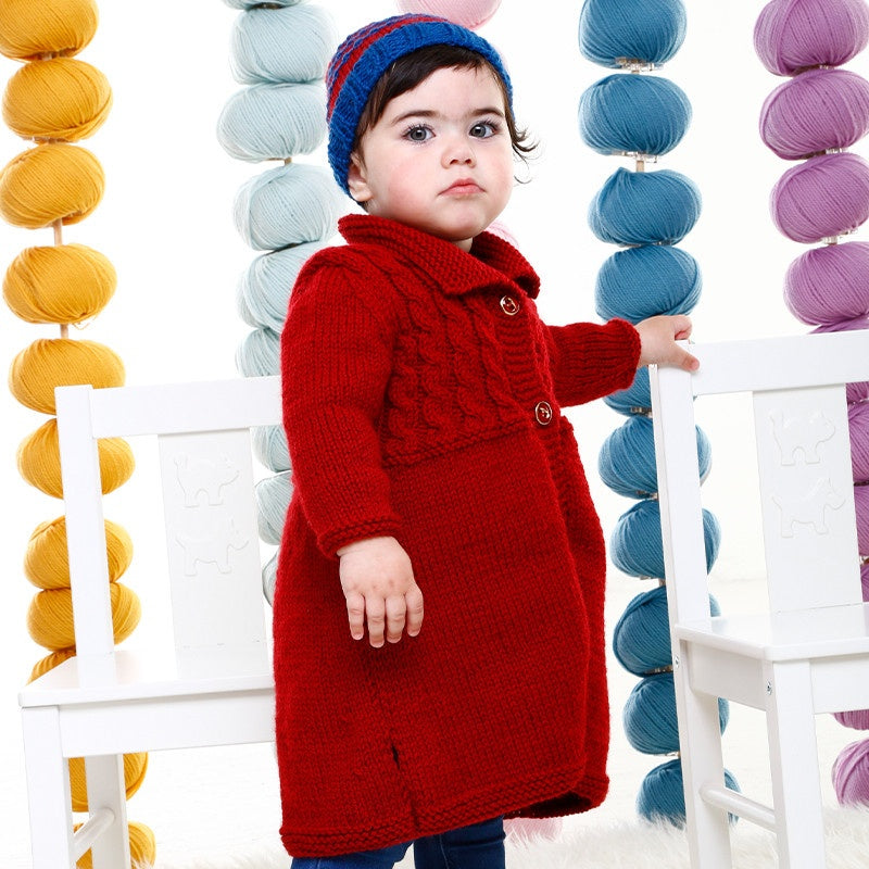 BERRETTO E CAPPOTTINO CON TRECCE BIMBA - BIO LANA