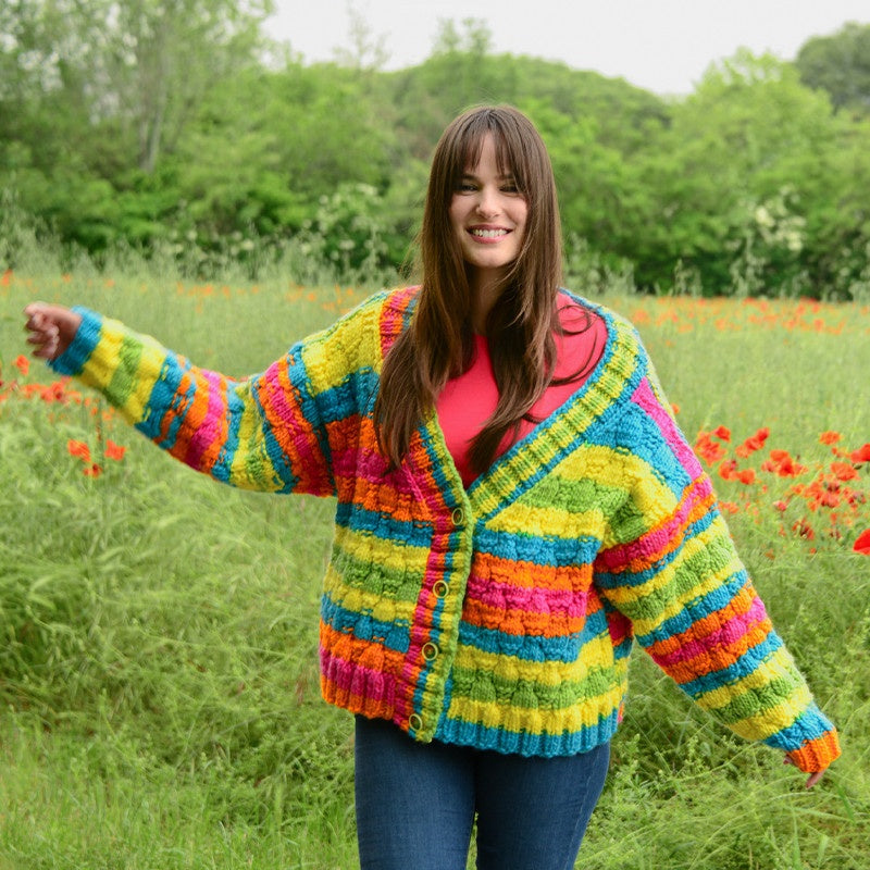 CARDIGAN MULTICOLOR - GOLF STAMPE