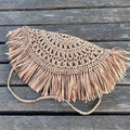 POCHETTE CON FRANGE - RAFIA