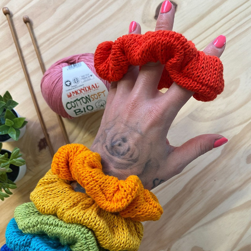 Scrunchies ai ferri in Cotton Soft Bio, foto 4