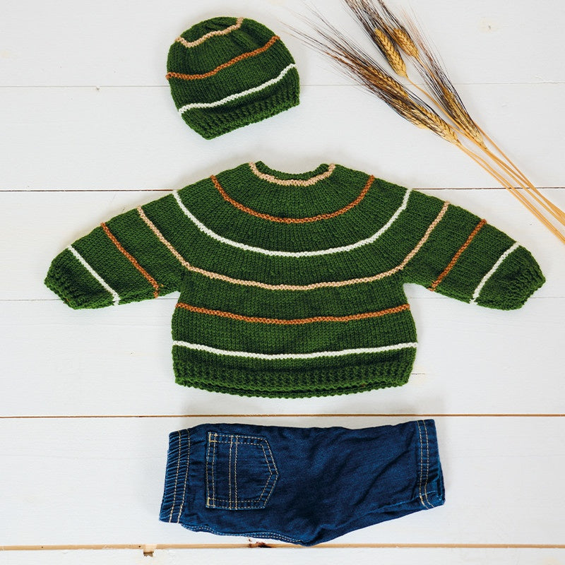 MAGLIA A RIGHE - BIO LANA FINE