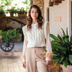 GILET CON TRECCE - BIO LANA