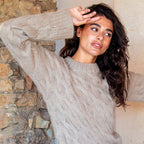 MAGLIONE CON TRECCE SFALSATE - DOLCE MOHAIR