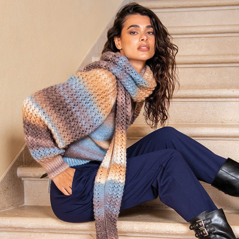SCIARPA TRAFORATA - DOLCE MOHAIR STAMPE