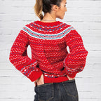 Maglione jacquard natalizio ai ferri in Merinos Aran 100, foto 3