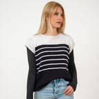 Gilet a righe ai ferri in Merino Fresh, foto 2