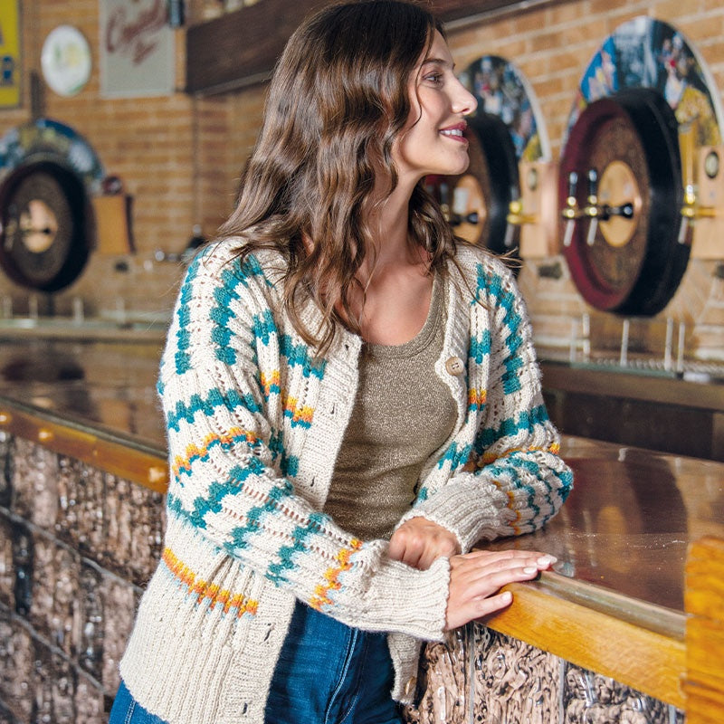 CARDIGAN A RIGHE - MERINOS EXTRA