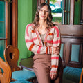 CARDIGAN A RIGHE - MERINOS ARAN 100