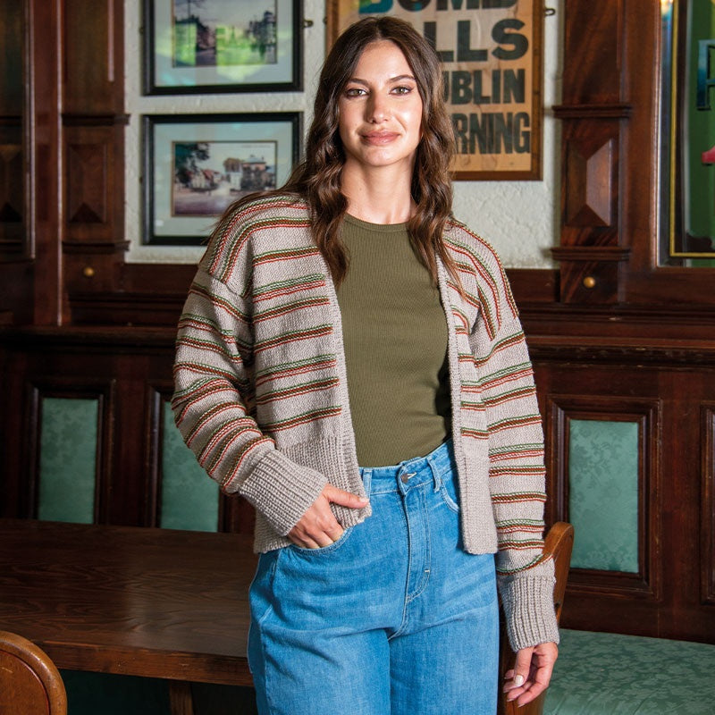 CARDIGAN A RIGHE - SUPERWOOL