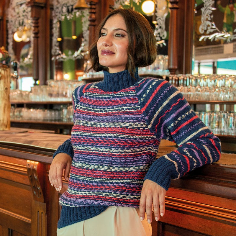 PULL JACQUARD A ROVESCIO - MERINOS EXTRA