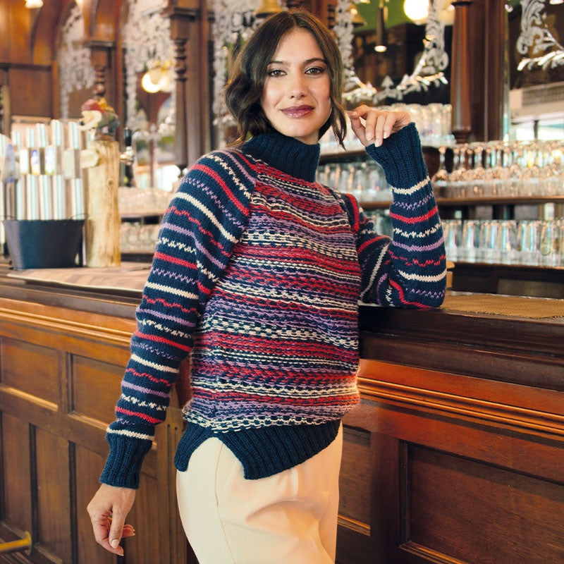 PULL JACQUARD A ROVESCIO - MERINOS EXTRA