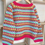 Maglia granny bambina all'uncinetto in Merinos Extra, foto 2