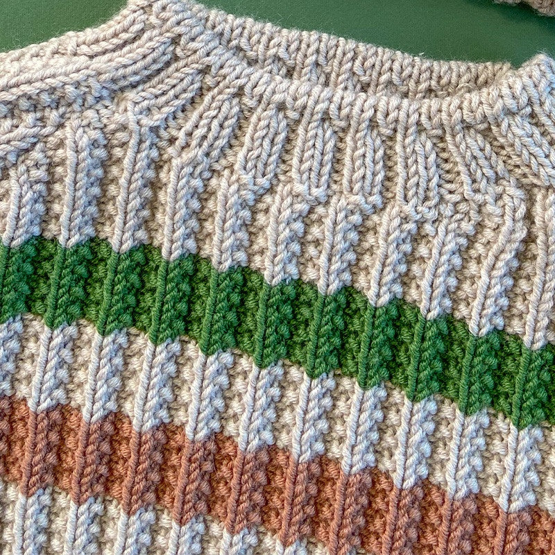 Maglia a righe bambino ai ferri in Super Otto, foto 2
