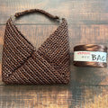 Pochette con manico all'uncinetto in Eco Bag Metallic – schema PDF