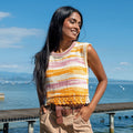 Maglia con bordo traforato ai ferri in Super Color – schema PDF