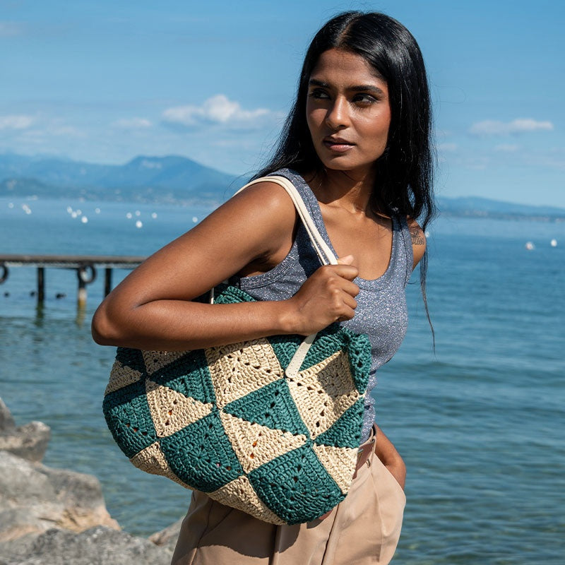BORSA A ROMBI - RAFIA
