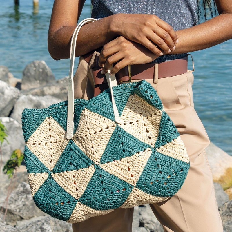 BORSA A ROMBI - RAFIA