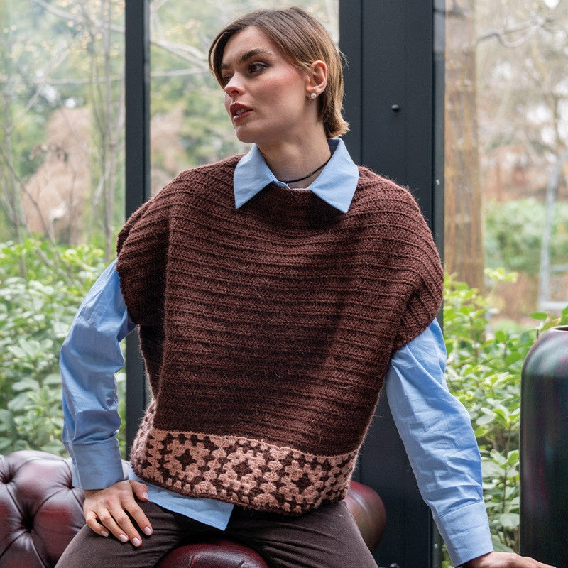 GILET CON BORDO GRANNY - ANDES