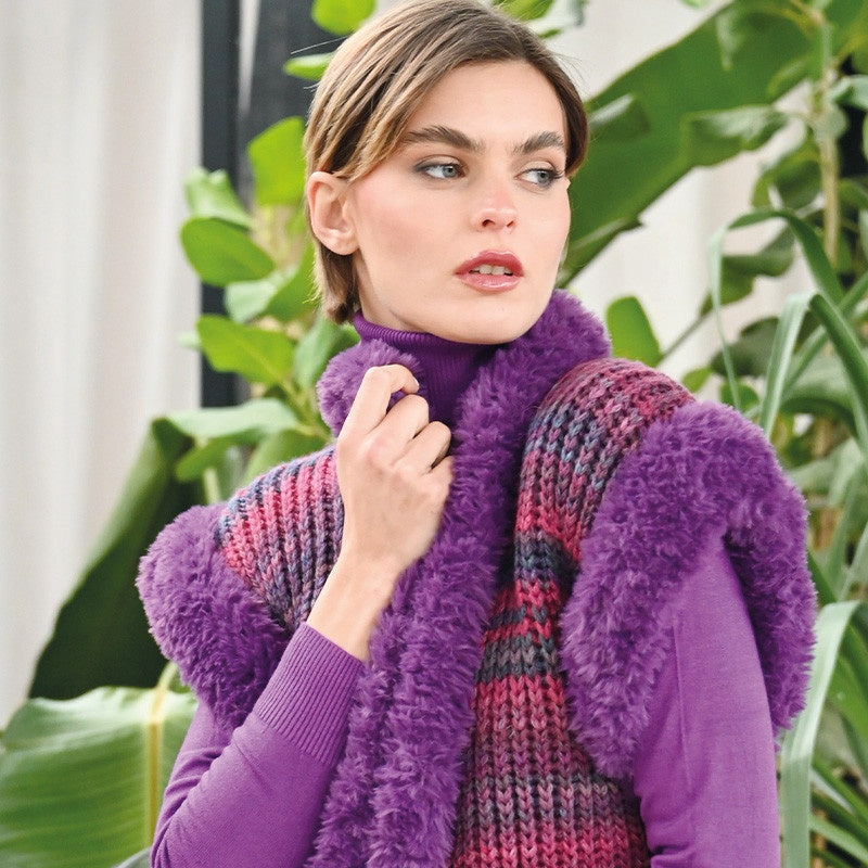 Gilet a maglia inglese ai ferri in Alpacolor e Coccola New, foto 2