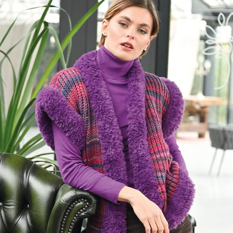Gilet a maglia inglese ai ferri in Alpacolor e Coccola New, foto 3