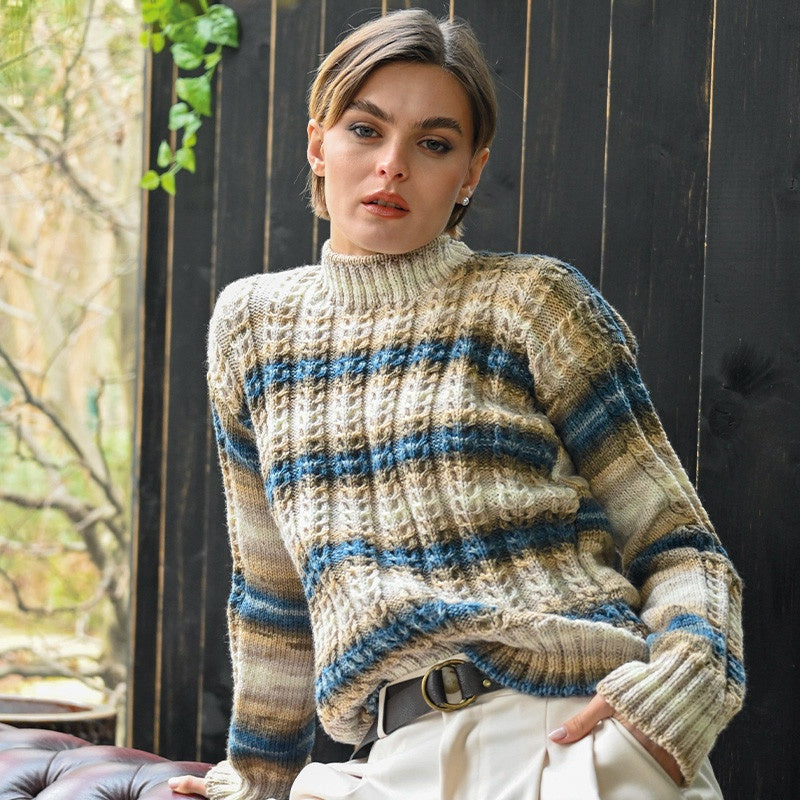 MAGLIONE CON TRECCE - HAPPY COLOUR