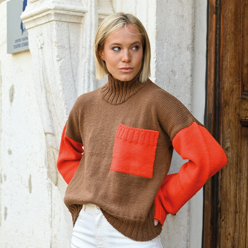PULL A DUE COLORI CON TASCA - SUPERWOOL