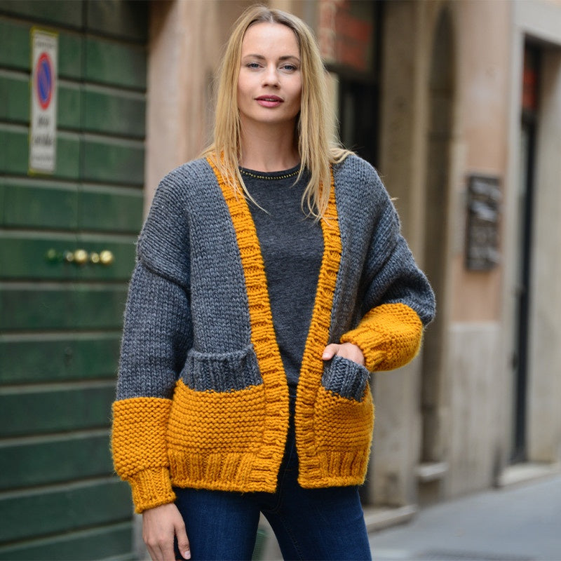 GIACCA BICOLORE - MERINO 80