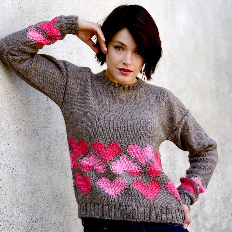 PULL JACQUARD CON CUORI - MERINOS EXTRA