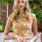 Top piastrelle all'uncinetto in Cotton Soft Bio, foto 2