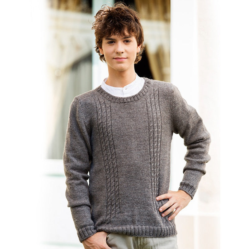 PULL TRECCE UOMO - BIO LANA FINE