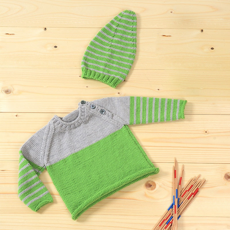 PULL E CUFFIA BICOLOR BIMBO - EXTRAFINE