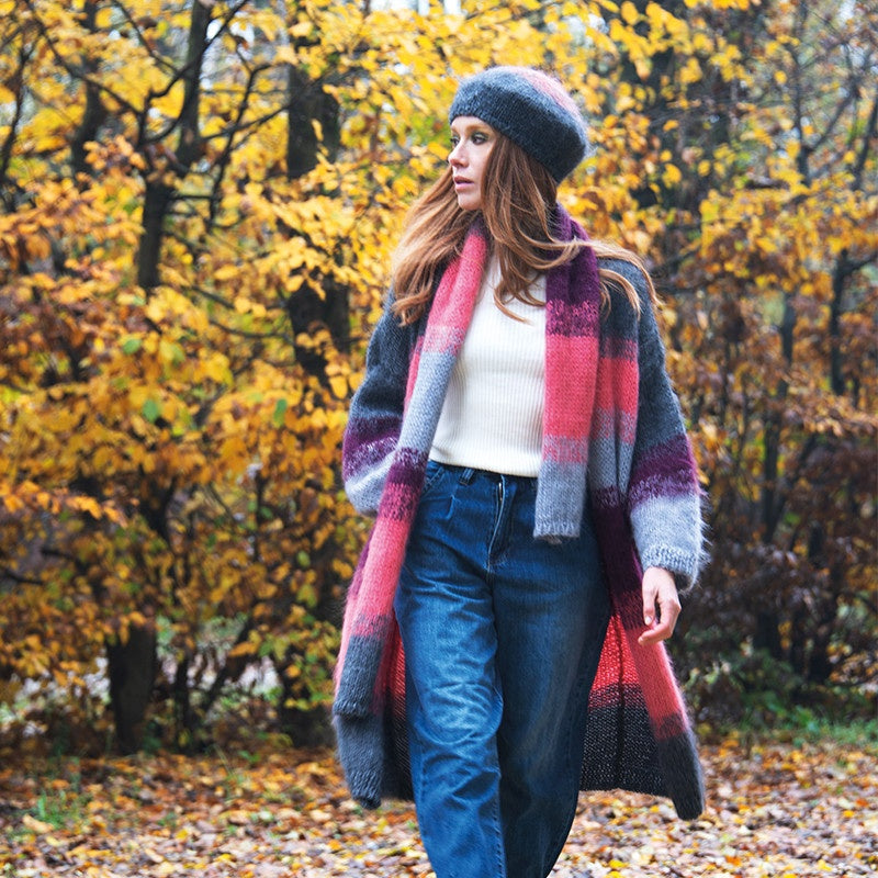 CARDIGAN LUNGO, SCIARPA E CAPPELLO - DOLCE MOHAIR